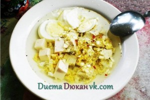 Куриный суп с яйцом и тофу (АТАКА)