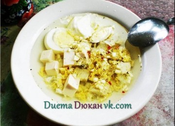 Куриный суп с яйцом и тофу (АТАКА)